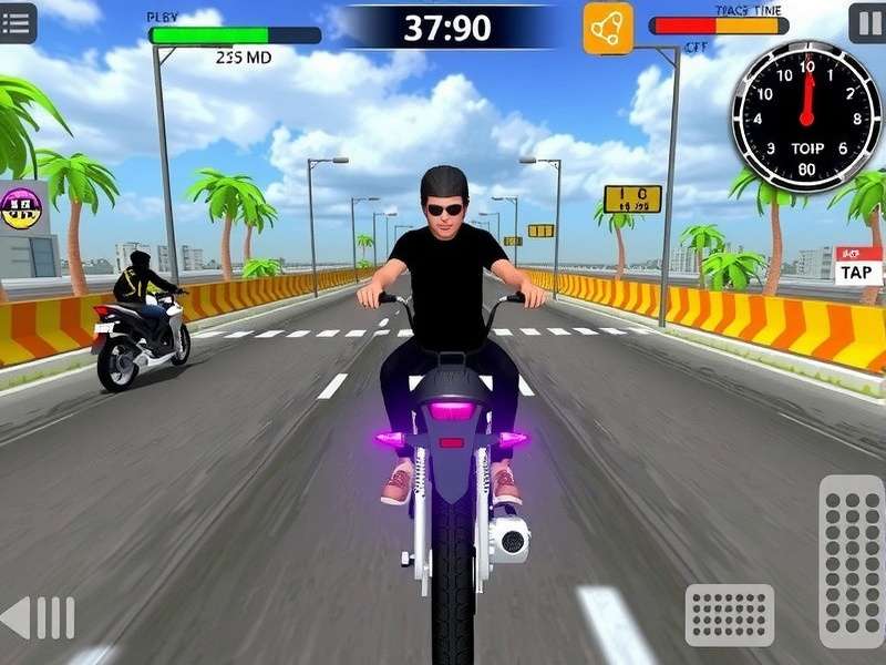 Traffic Rider गेमप्ले स्क्रीनशॉट - हाईवे पर बाइक रेसिंग
