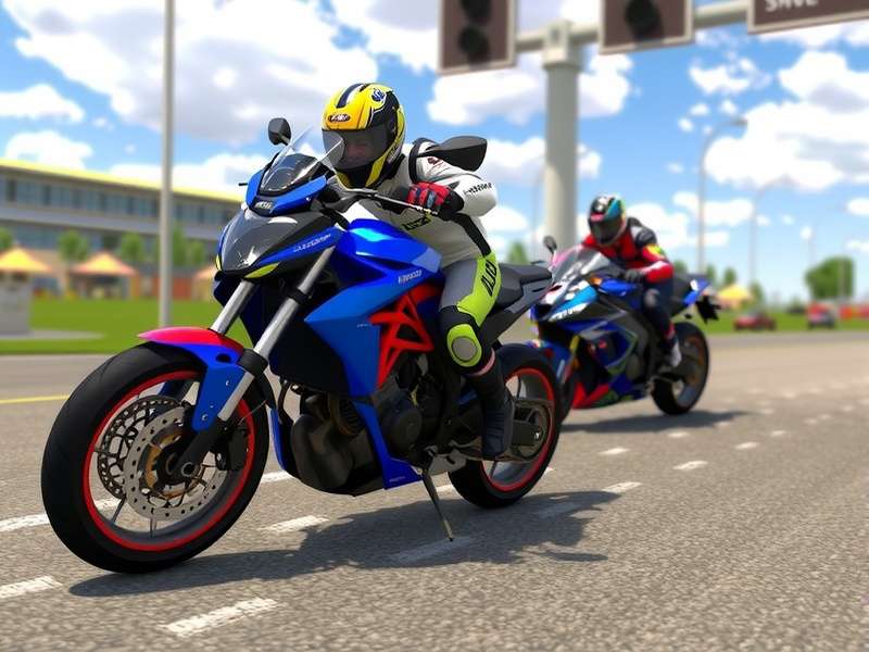 Traffic Rider first-person motorcycle gameplay screenshot