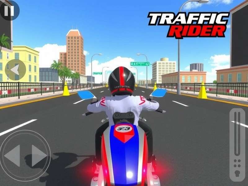 Traffic Rider mod apk game screenshot with bikes unlocked