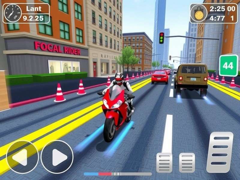 Traffic Rider Gameplay Screenshot Showing Motorcycle Racing