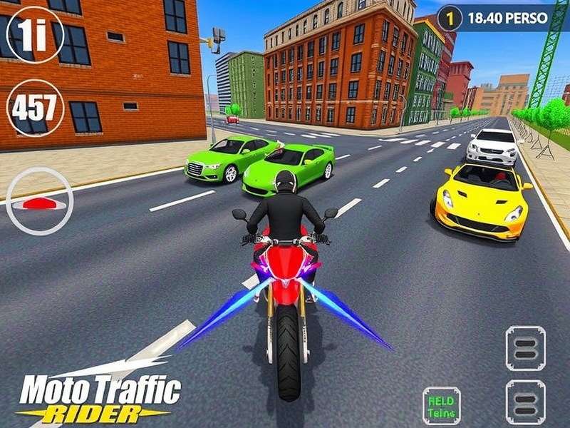 Traffic Rider gameplay screenshot showing a bike on Indian roads