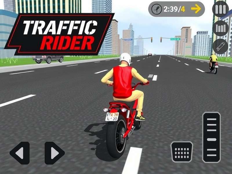 Traffic Rider Mod Apk menu showing unlocked features and customization options
