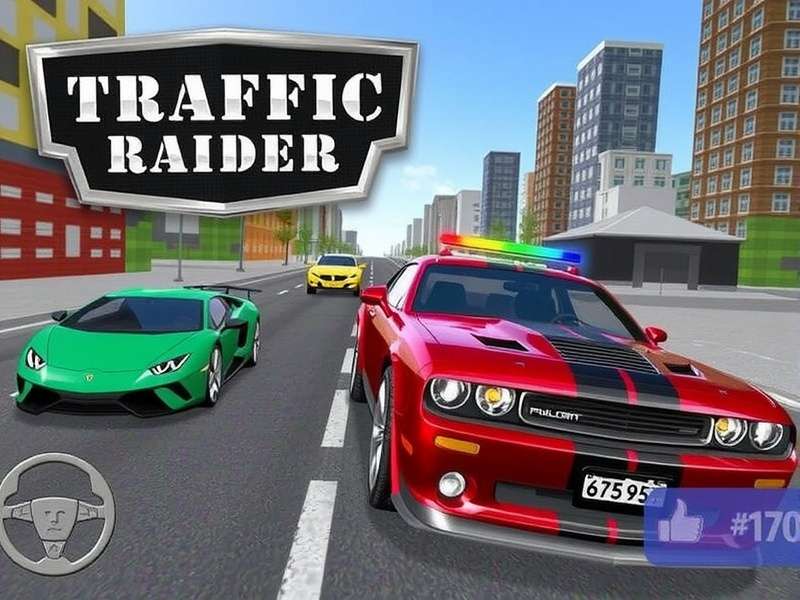 Traffic Rider gameplay screenshot showing high-speed bike racing on Indian highway