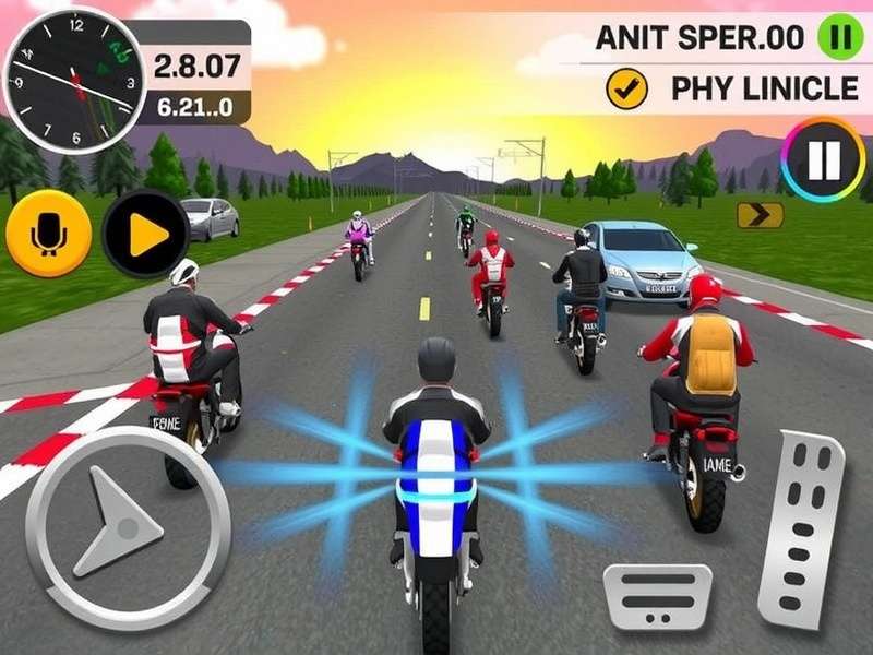 Traffic Rider MOD APK running on laptop with emulator