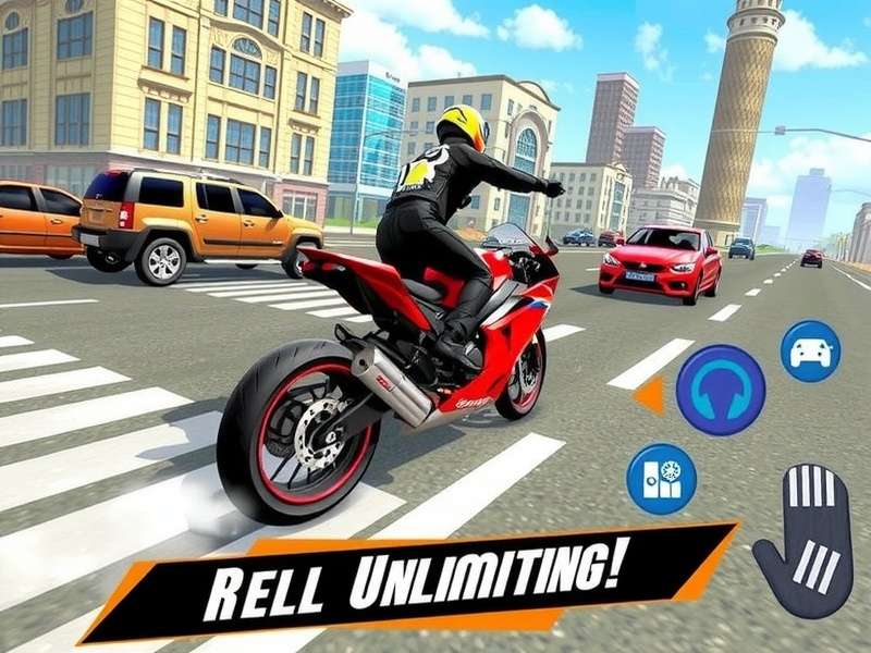 Traffic Rider Mod Apk Gameplay showing unlimited money and all bikes unlocked on a mobile screen