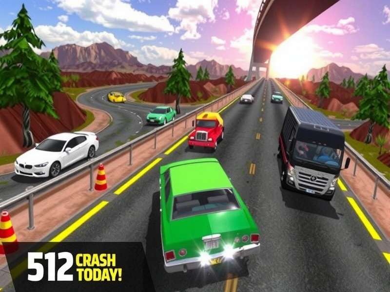 Bruce Highway traffic analysis and safety illustration with Traffic Rider game elements