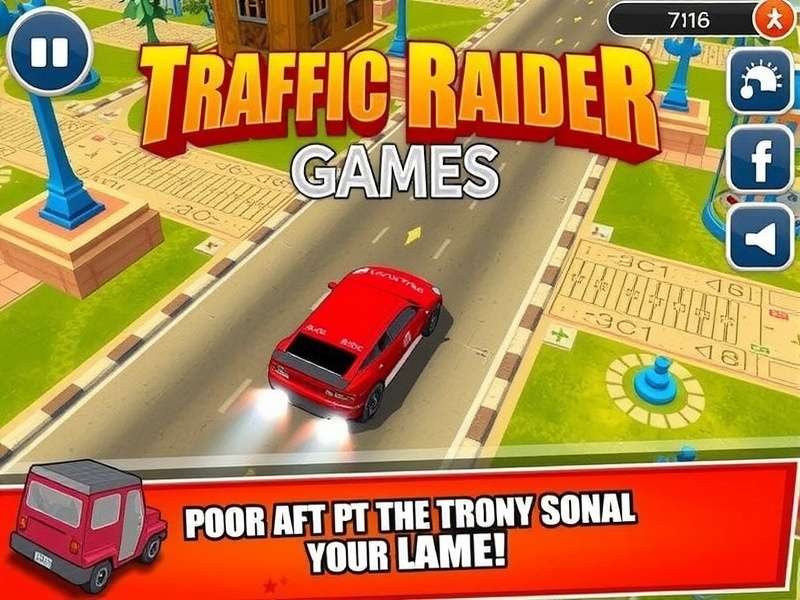 Traffic Rider gameplay screenshot showing a first-person view of a motorcycle speeding on a highway