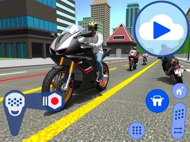 Traffic Rider Mod Bike in action on highway