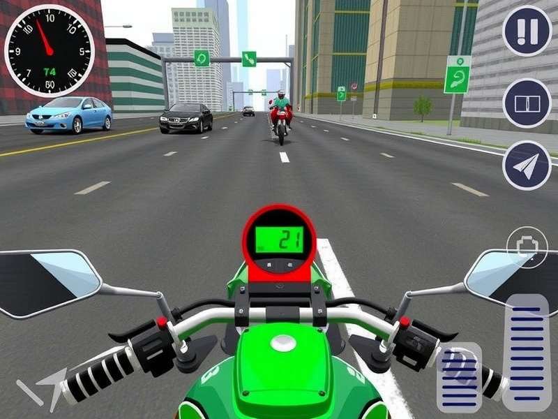 Traffic Rider gameplay with unlimited money mod showing all bikes unlocked