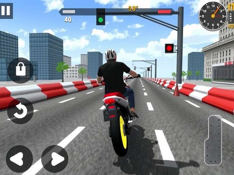 Traffic Rider gameplay screenshot showing motorcycle on busy Indian road