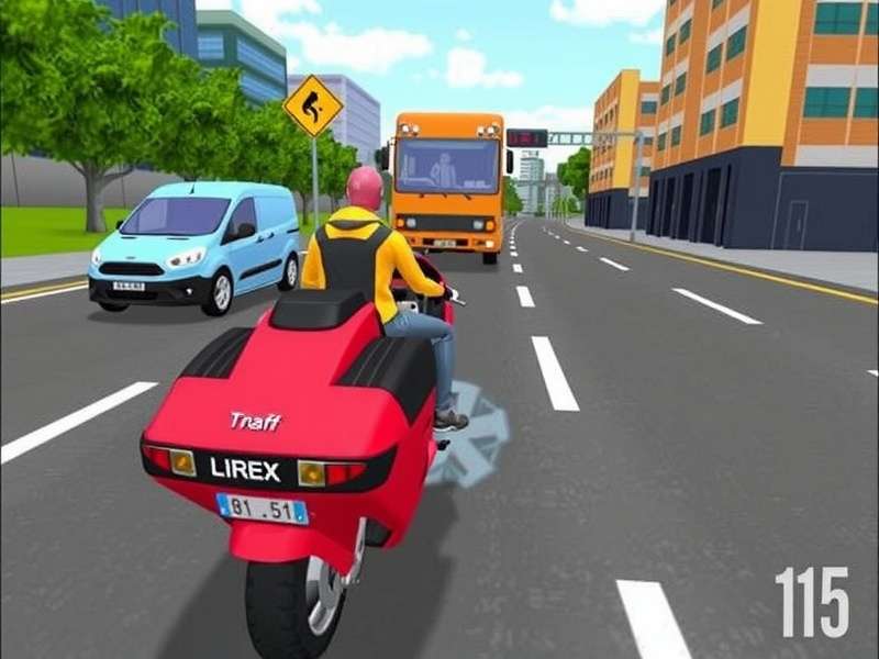 Traffic Rider Mod Apk running on Windows PC with enhanced graphics