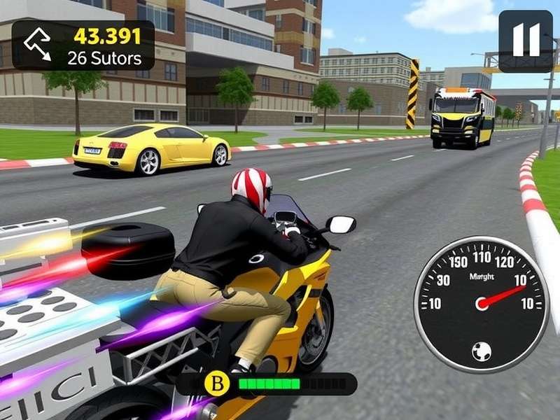 Traffic Rider Mod Apk gameplay showing unlimited money and gold interface