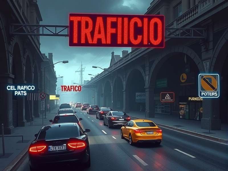 First-person view of a rider navigating dense traffic in Traffic Rider