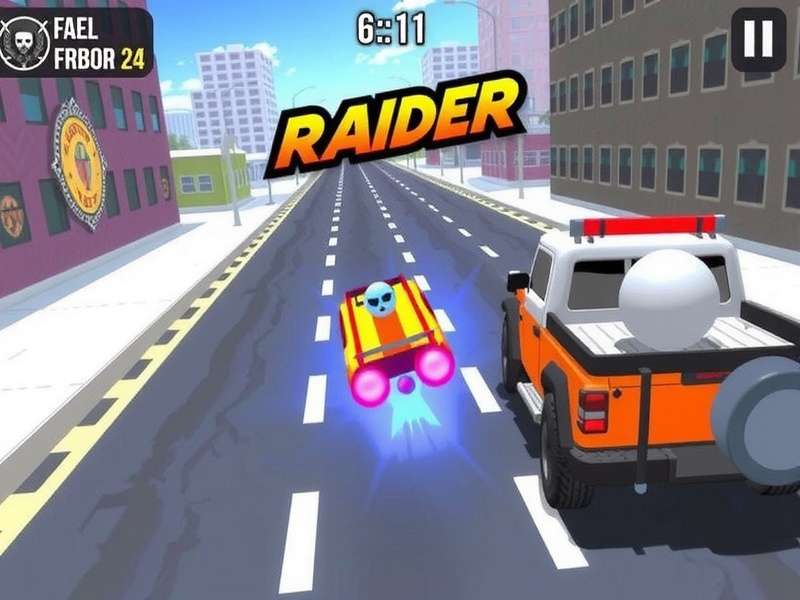 Traffic Raider Game Online gameplay screenshot showing bike on a busy Indian highway