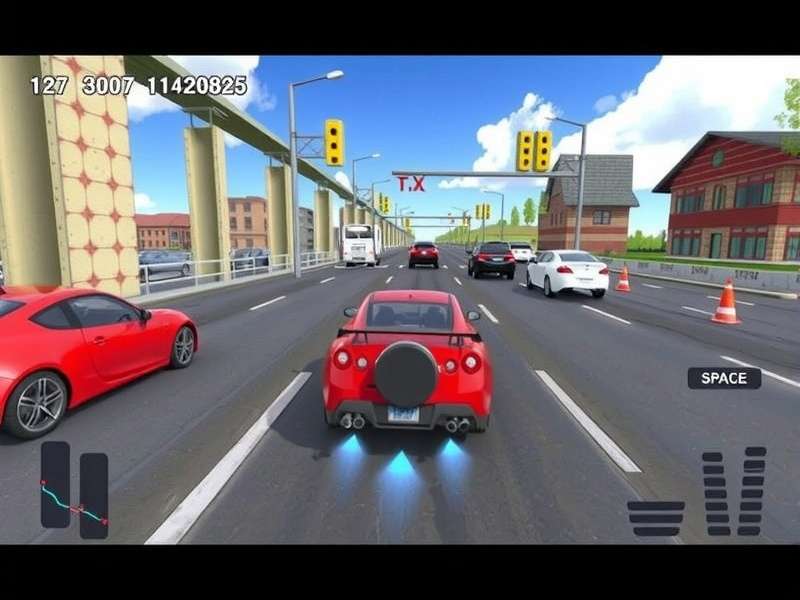 Traffic Race gameplay — rider navigating heavy Indian traffic with skill and speed