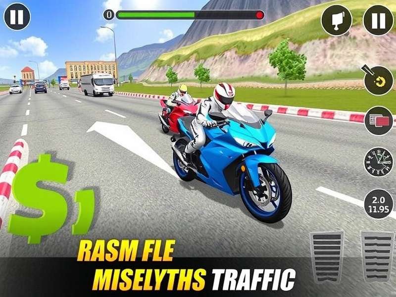 Traffic Rider Mod Apk Unlimited Money No Password - gameplay on highway with sports bike