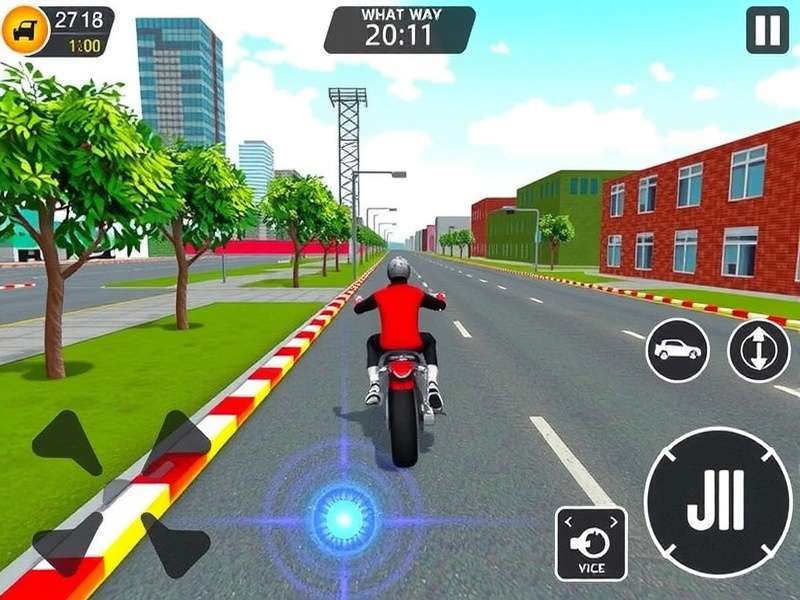 Traffic Rider Mod Apk Unlimited Money gameplay screenshot showing a sports bike on a highway at sunset