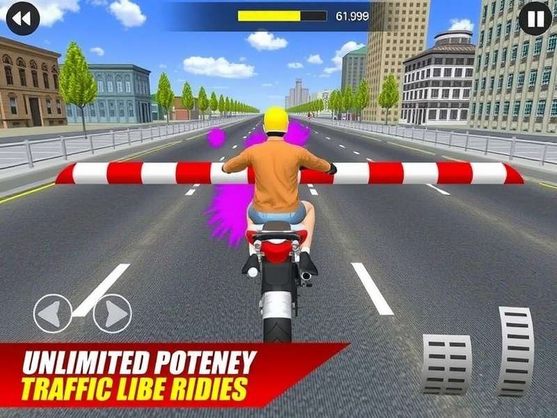 Traffic Rider Mod Apk Unlimited Money No Password – Gameplay screenshot with highway and speedometer