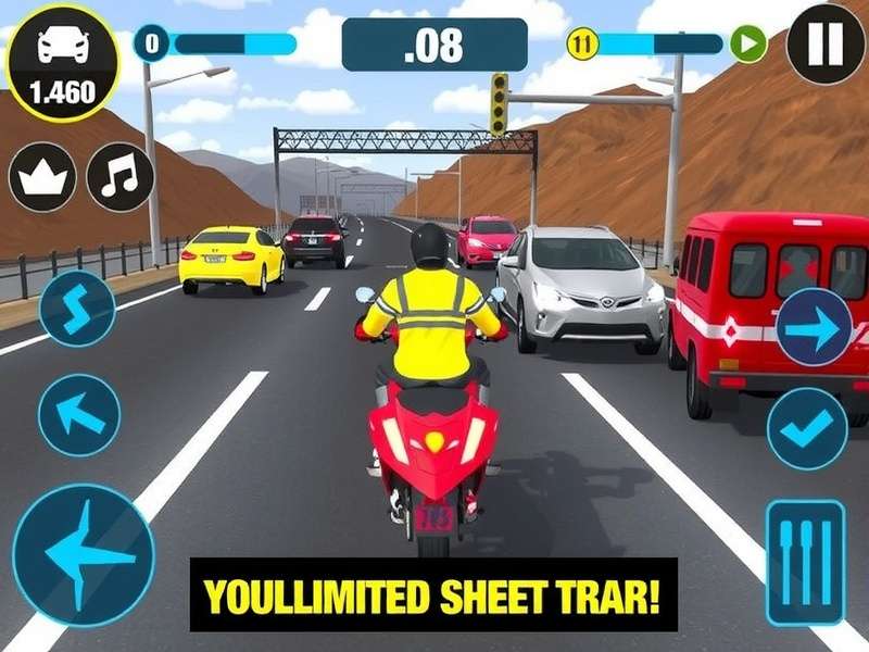 Traffic Rider Mod Apk 1 81 Unlimited Money gameplay screenshot showing highway racing with unlimited cash